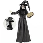 HOMCOM 180cm Life Size Animated Witch Halloween Decoration Outdoor Indoor