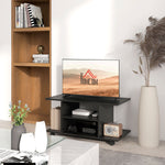 Modern Tv Cabinet Stand Storage Shelves Black