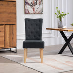 Set Of 2 Pienza Fabric Dining Chairs | Black