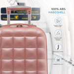 55x35x20cm Hard Case Bubble Carry On Suitcase - 100+ Airline Approved | Cabin | Rose Gold