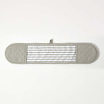 Grey Stripe Cotton Double Oven Glove