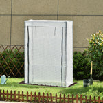 100x50x150cm Greenhouse Pe Cover W/ Roll-up Door | White