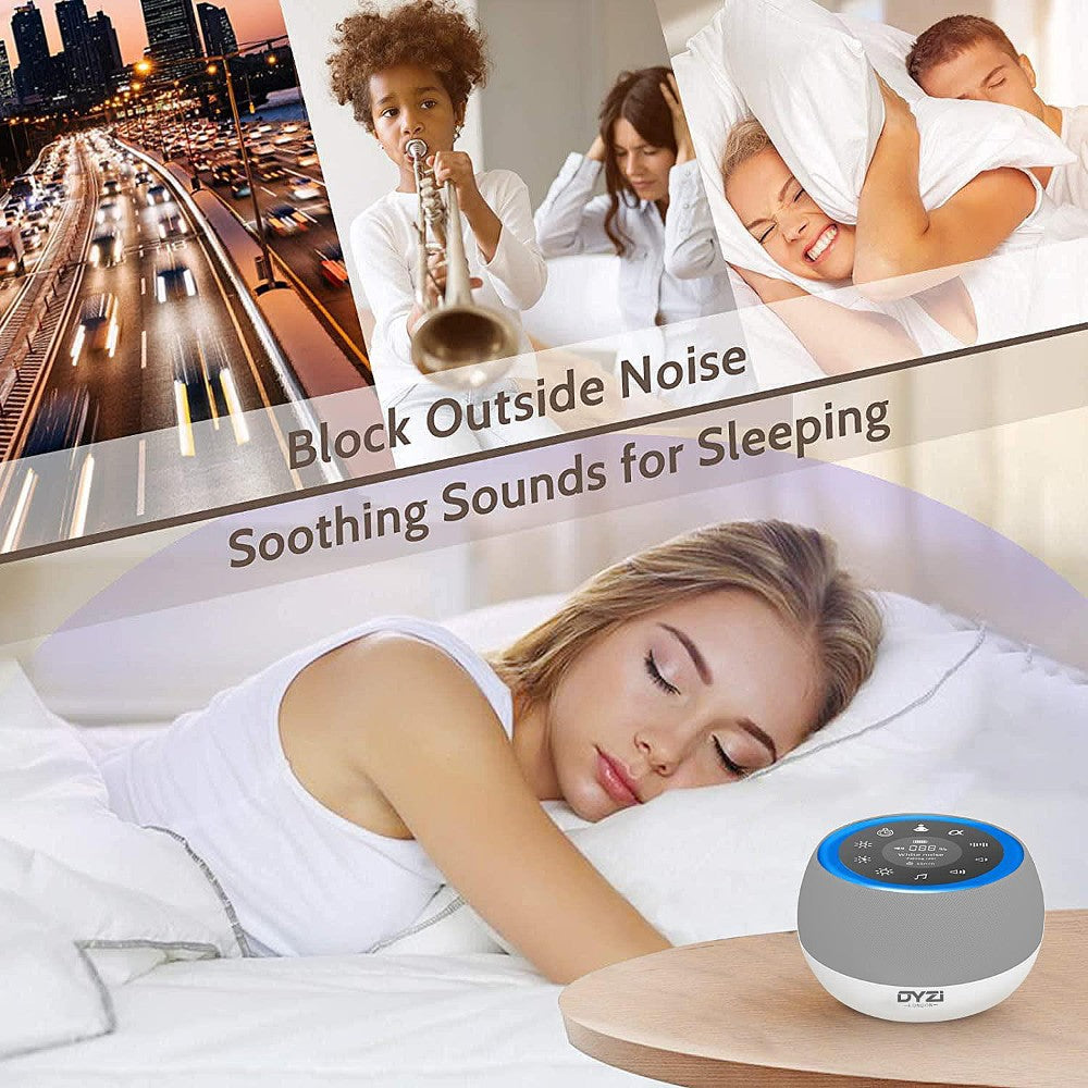 Dyzi Rgb Night Light With White Noise For Baby Toddler Adult Therapy