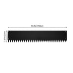 5-piece Galvanised Steel Lawn Edging Set With Serrated Edge | Black