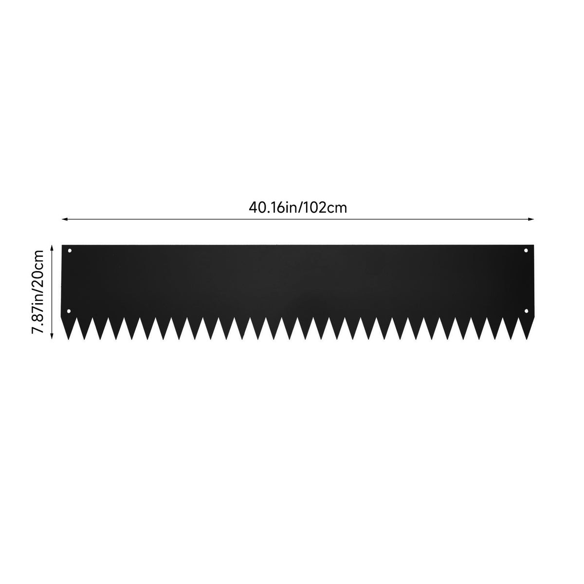 5-piece Galvanised Steel Lawn Edging Set With Serrated Edge | Black