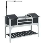 Tortoise House W/ Adjustable Lamp Holder, Openable Lid, Dual Main Houses