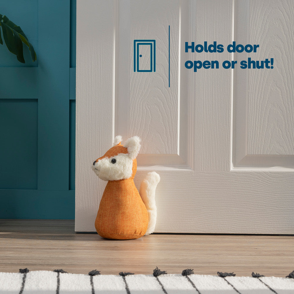 Livivo Weighted Door Stop Sand Filled Decorative Fabric Door Stopper Fox