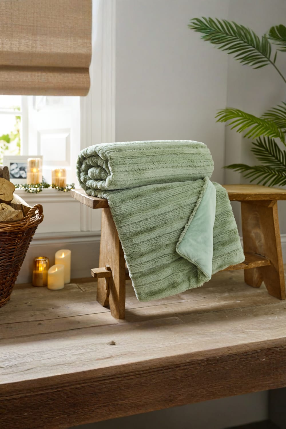 Chatsworth Faux Fur Luxury Throw 130x170cm – Ultra Soft & Stylish Blanket | 130cm x 170cm | Green