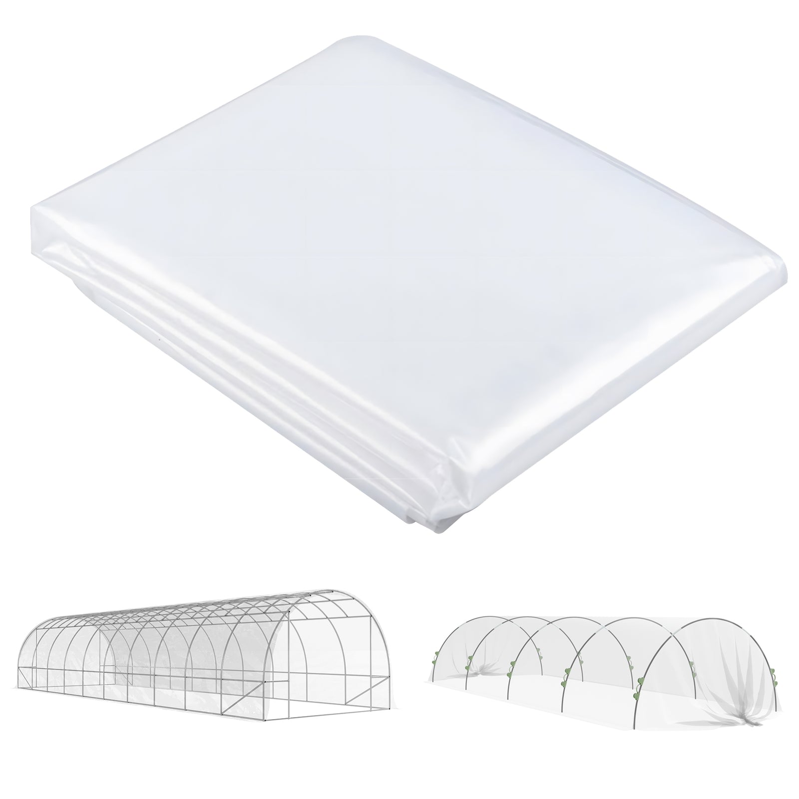 6 X 10m Uv Resistant Waterproof Plastic Polytunnel Cover