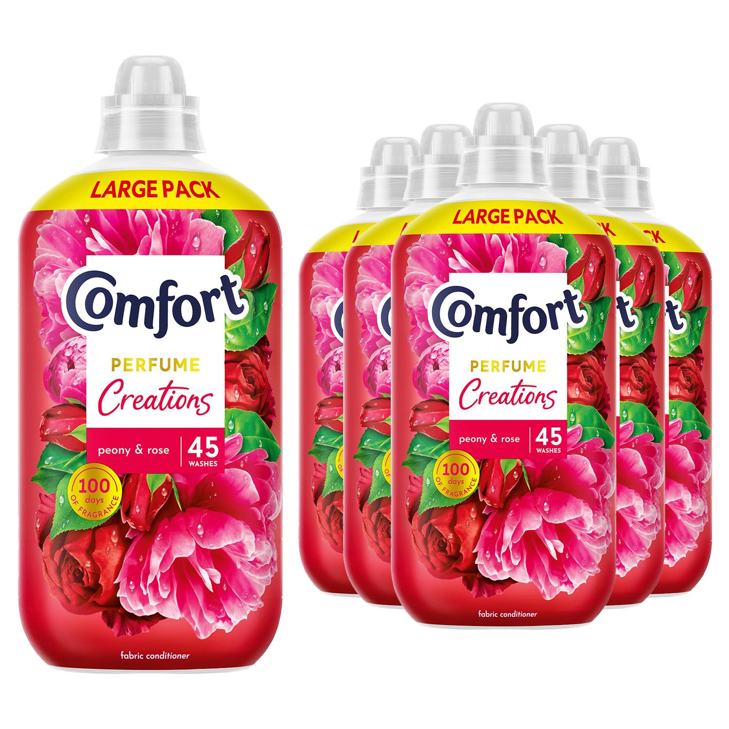 Fabric Conditioner Perfume Creations Peony&rose, 45washes 1.35l, 6 Pack