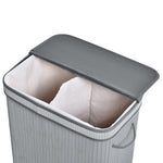 70/100l Wood Laundry Basket A Compartment Flip Lid Removable | Large