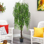 180cm Tall Artificial Willow Tree Lifelike Faux Plant For Home Or Office Decor