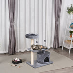 81cm Cat Tree Kitten Large Cats Tower Activity Centre Scratch Post | Gray