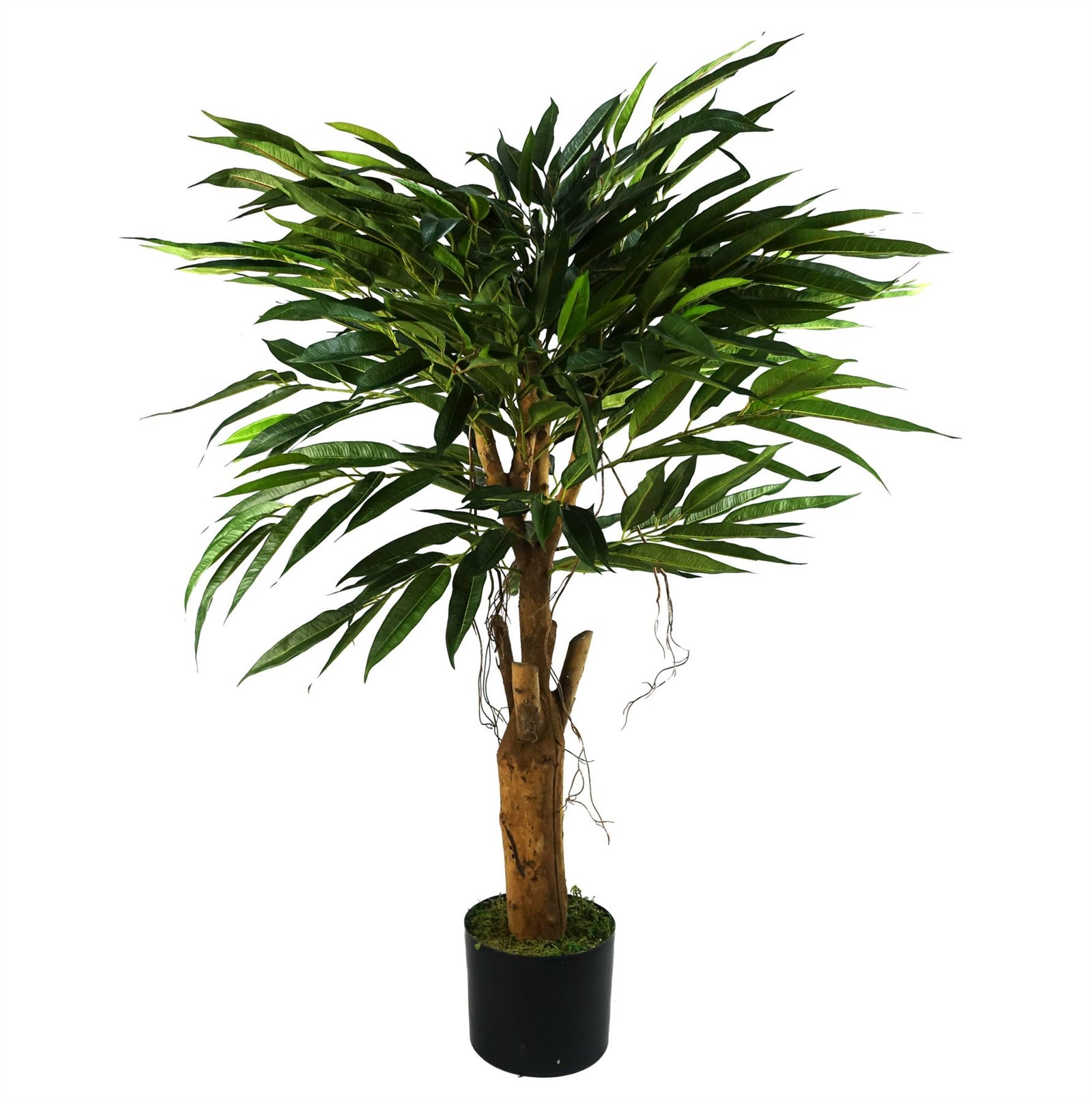Artificial 100cm Realistic Artificial Tree Longifolia Ficus Natural Trunk