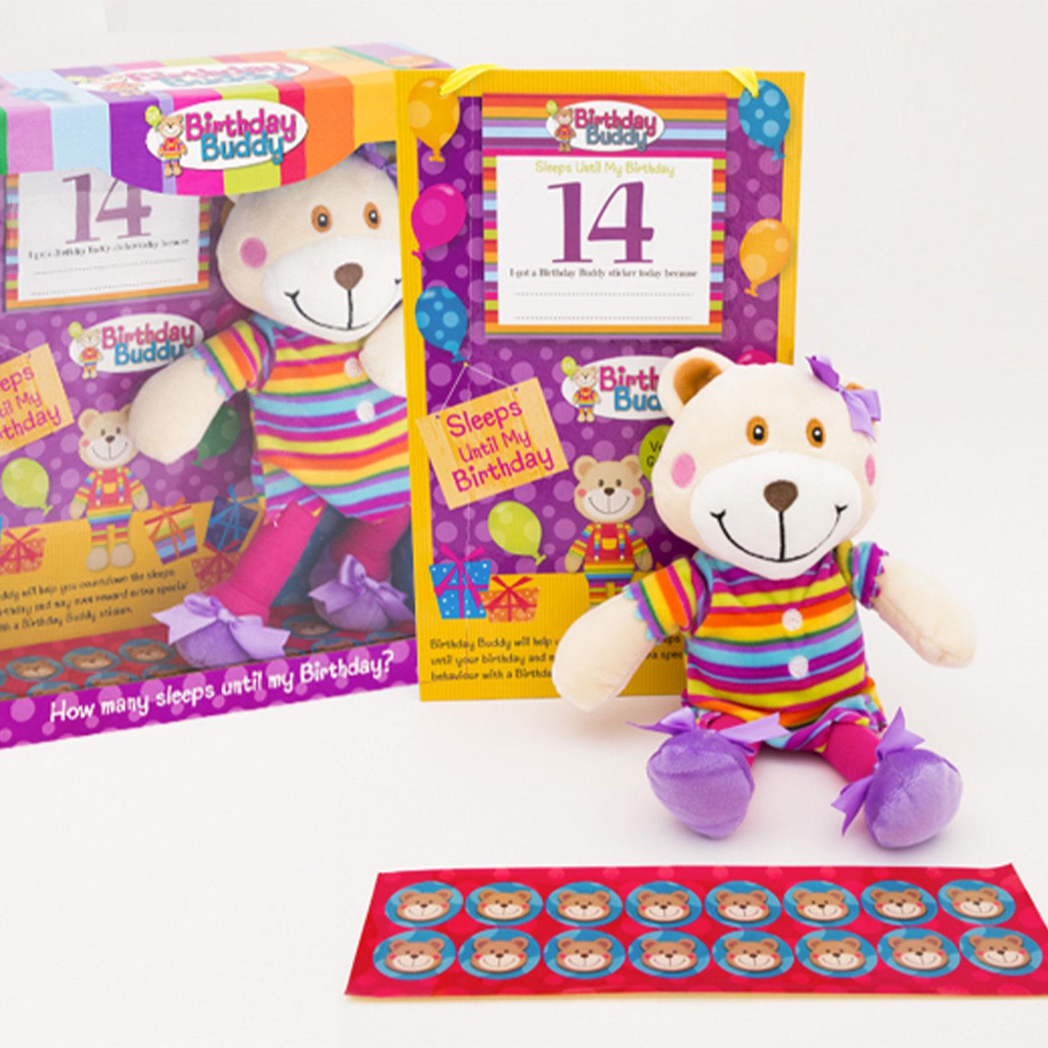 Girl Count Down Birthday Bear Toy[- Girl]