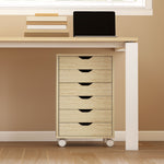 HOMCOM 6 Drawer Vertical File Cabinet With Quiet Drawers And Wheels