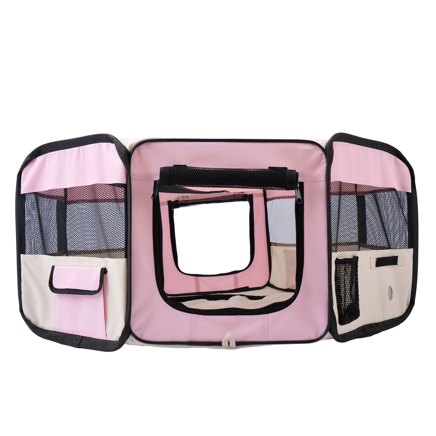 Fabric Pet Puppy Dog Cat Rabbit Pig Guinea Playpen Play Pen Run | Pink
