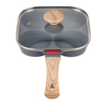 19cm W X 19cm W Non-stick 4-hole Egg Frying Pan With Visible Lid