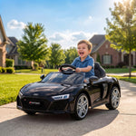 Licensed Audi R8 Spyder 12v Electric Car For Kids With Remote | Black