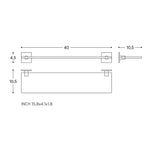 Glass Bathroom Shelf Organizer 40cm Self-adhesive Black Stick Collection