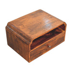 Avora Wall-mounted Bedside – Solid Wood, Chestnut Finish