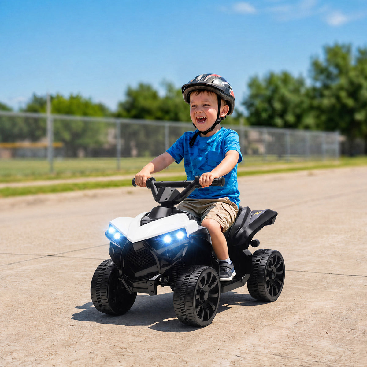AIYAPLAY 6v Kids Atv, Battery Powered Ride On Car For Ages 18-56 M