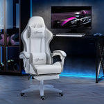 Reclining Pu Gaming Chair W/ Headrest | Gray