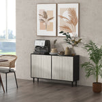 Sideboard Storage Cabinet For Living Room Adjustable Shelves | One Size | Black