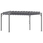 4 X 3(m) Outdoor Louvered Metal Pergola W/ Retractable Roof