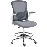 Ergonomic Tall Office Chair, 360 Degree Swivel Task Stool | Charcoal Grey