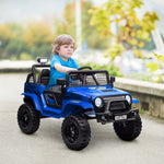 Kids Ride On Car, 12v Electric Truck W/ Suspension | Blue