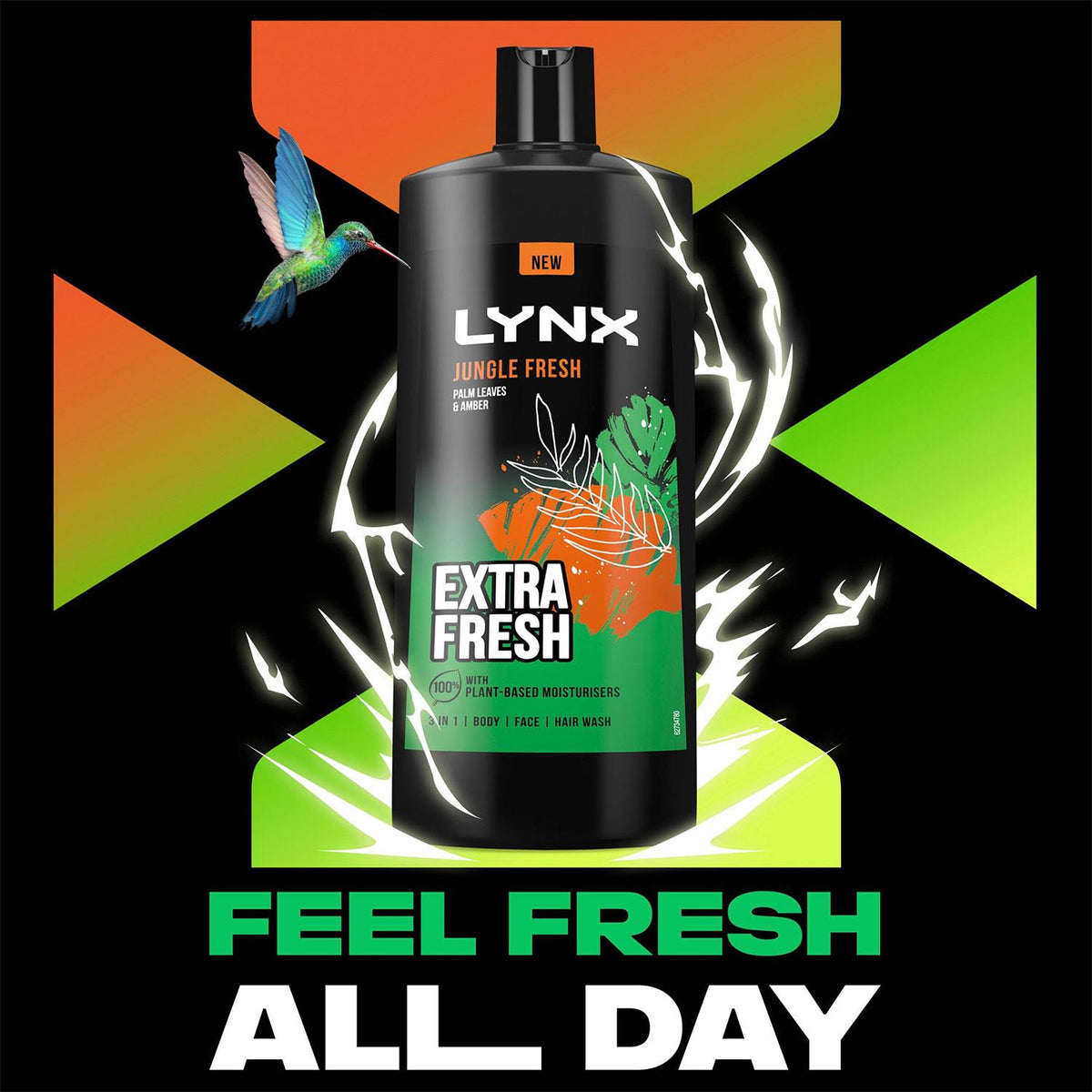 3 In 1 Body, Face & Hair Wash Shower Gel Extra Fresh Jungle Fresh 700ml | Set of 1