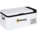 12v Portable Car Refrigerator W/ Inner Led Light Indoor | Small | White