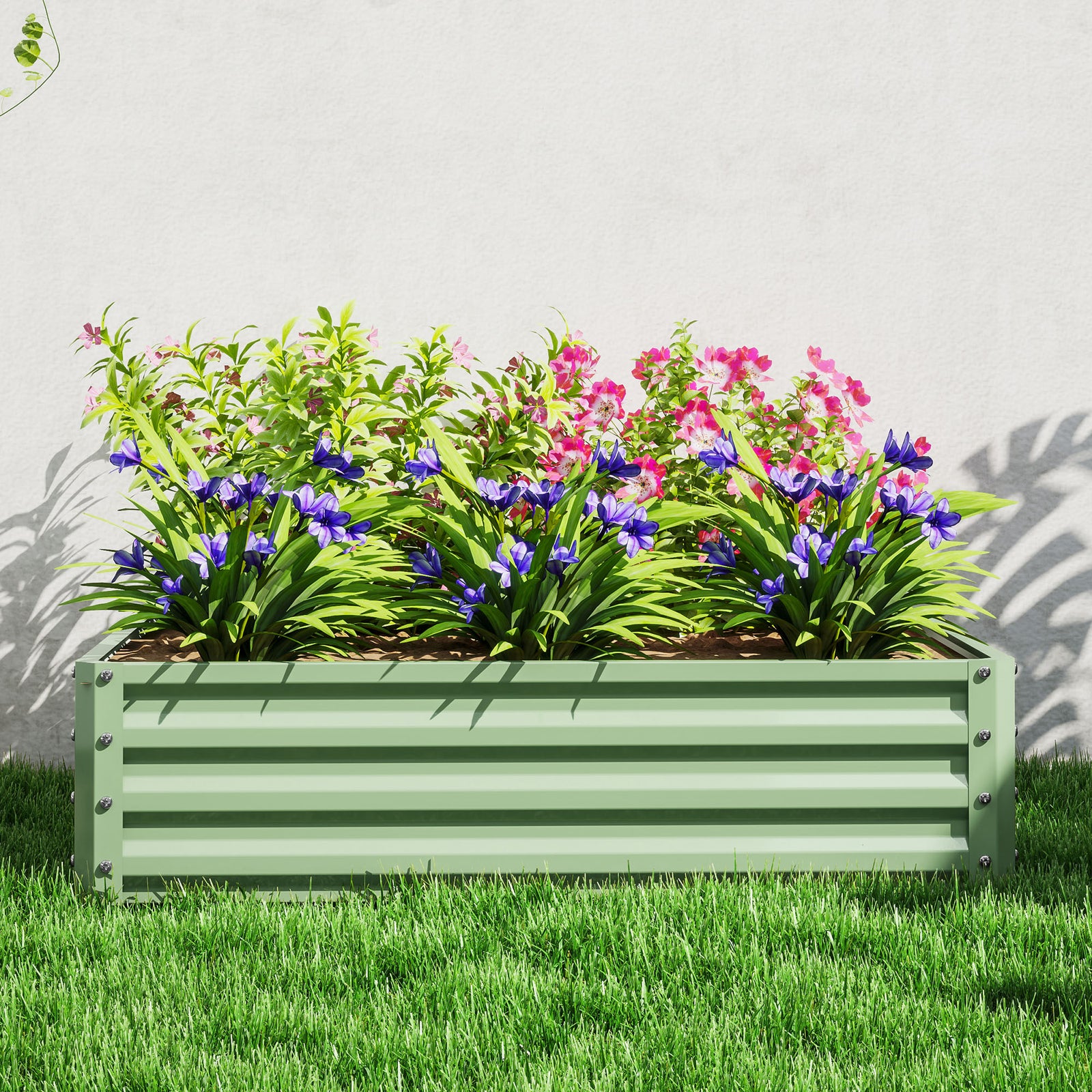Raised Garden Bed Steel Planter Box | 432l | Green