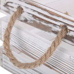 Vintage Slatted Wooden Crate | Small | Gray