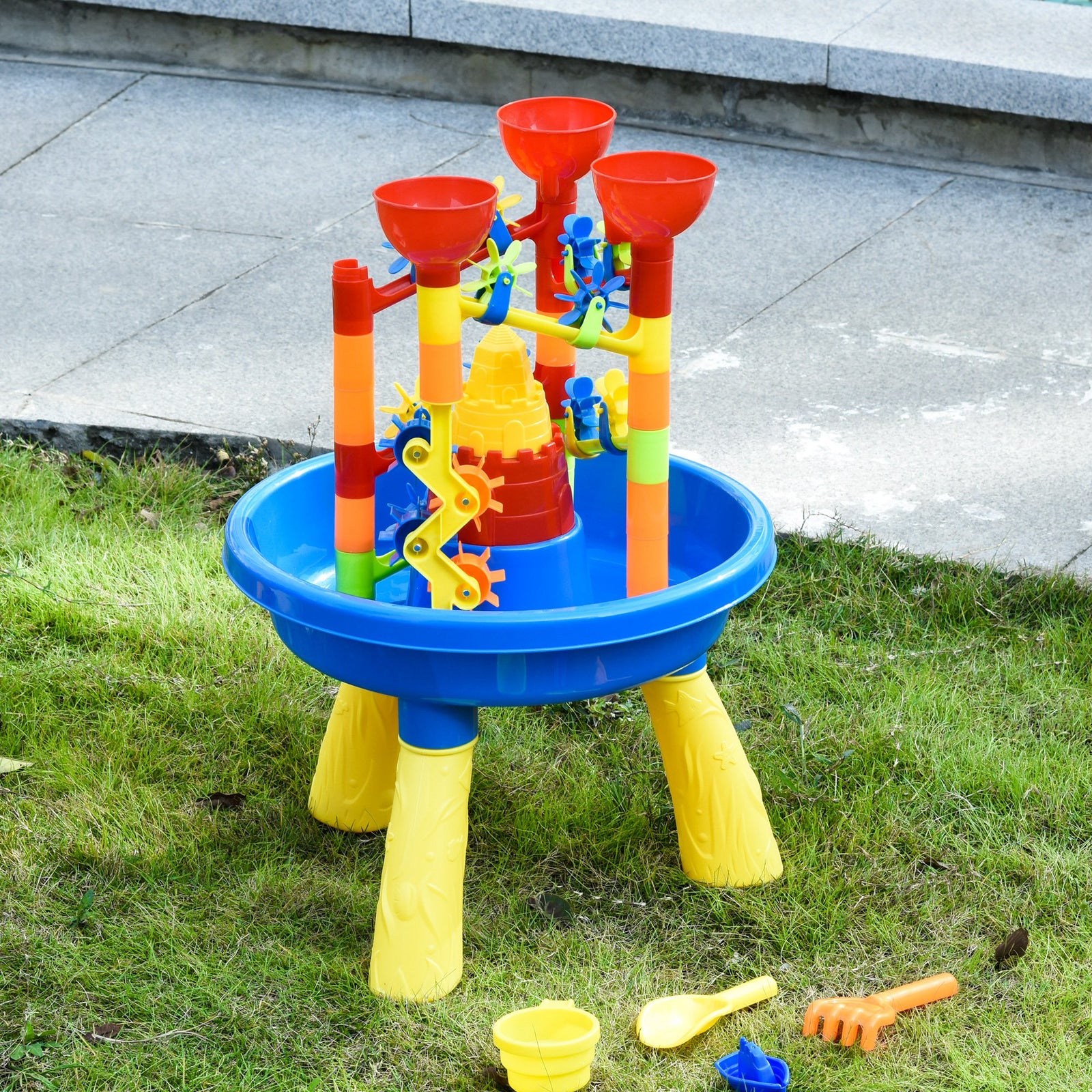 Water Table 30 Pcs Waterpark Beach Toy Set Outdoor Sand Activity Playset