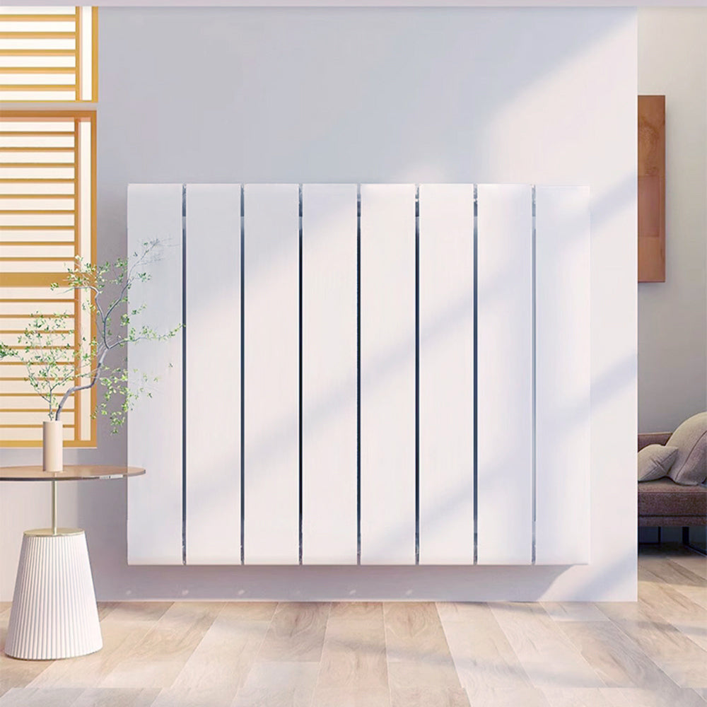 2000w White Electric Ceramic Panel Radiator With Lcd Touch Screen, Wifi Smart Control, 7-day/24-hour Timer & Overheat Protection