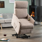 Milan Electric Lift Assist Rise And Recline Chair | Cappuccino