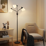 HOMCOM Arc Tree Floor Lamp With 3000k/4500k/6500k Colour Temperatures Black