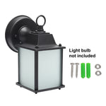 Vintage Cast Aluminium Outdoor Wall Lantern Light – Waterproof Frosted Glass Design With E27 Socket For Patios