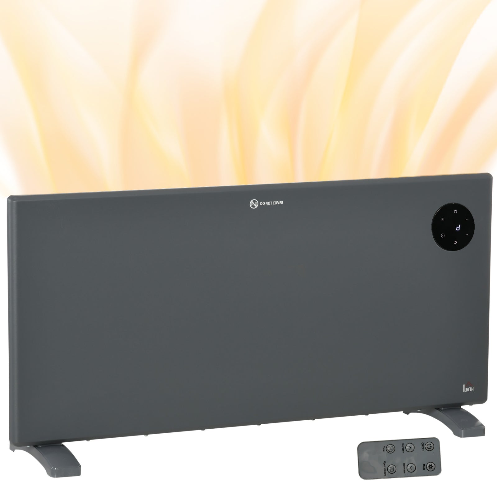 2000w Electric Convector Heater Quiet With Led Display | One Size | Gray