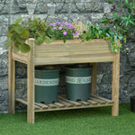 Raised Garden Bed With Legs And Shelf