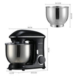 1400w 7l Household Stand Mixer With Stainless Steel Bowl And Splash Guard – Includes Whisk, Beater & Dough Hook