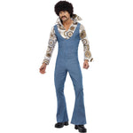 Groovy Dancer Costume, Blue With Jumpsuit | Medium