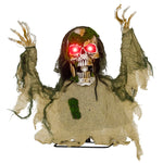 Voice Activated Halloween Animatronics Skeleton, Battery Operated