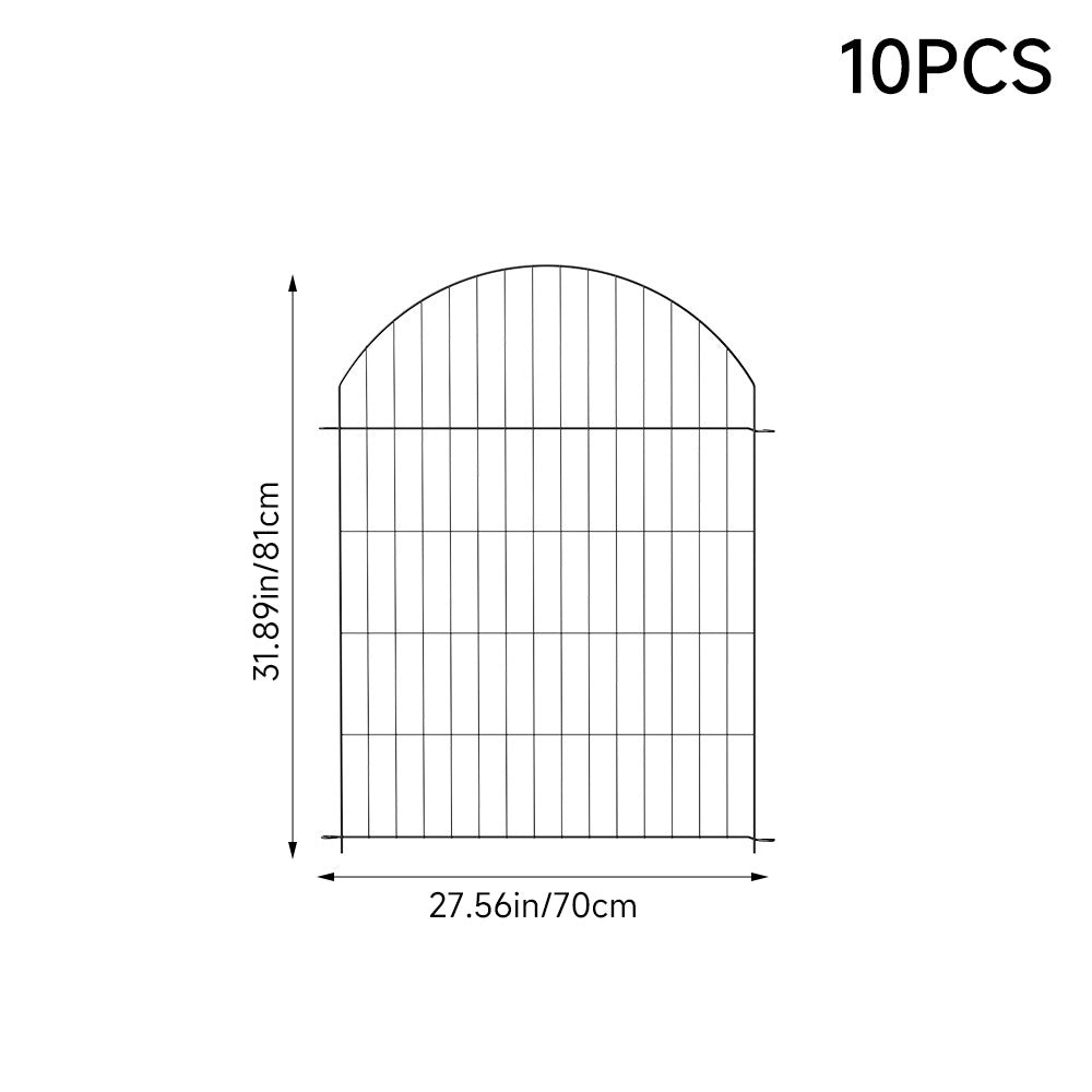 Breeins 10pcs Metal Garden Fences