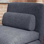 Single Sofa Bed Folding Chair Bed Metal Frame Padding Pillow | Charcoal Gray