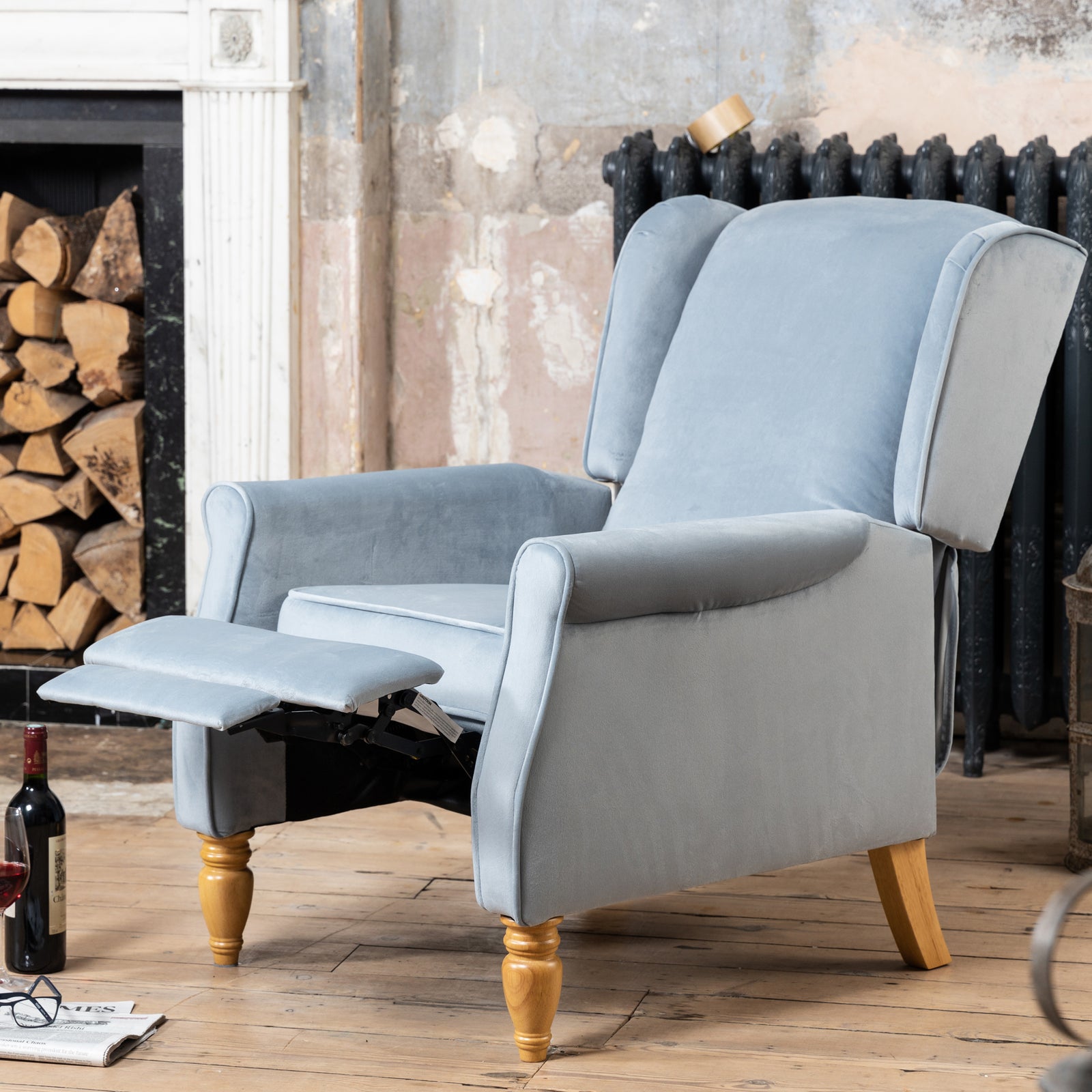 Barksdale Recliner Armchair | Light Blue