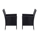 Set Of 4 Rattan Chairs Garden Furniture