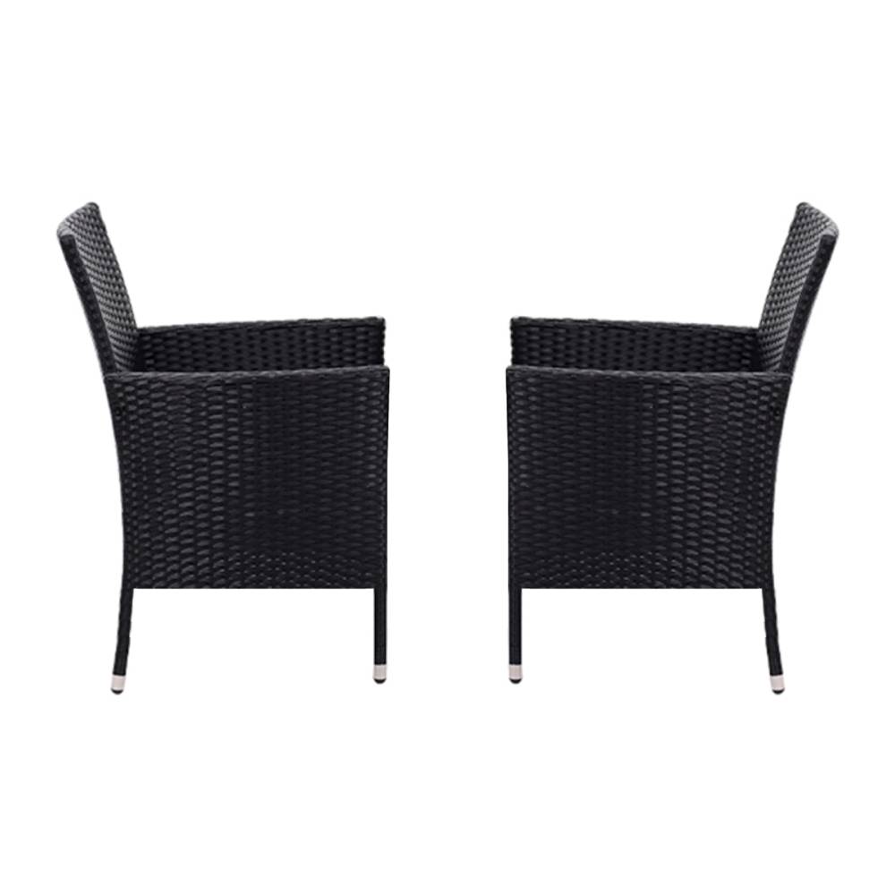 Set Of 4 Rattan Chairs Garden Furniture